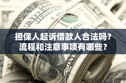济南担保人起诉借款人合法吗？流程和注意事项有哪些？