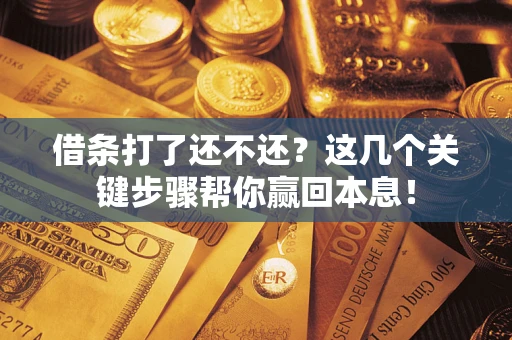 济南借条打了还不还？这几个关键步骤帮你赢回本息！