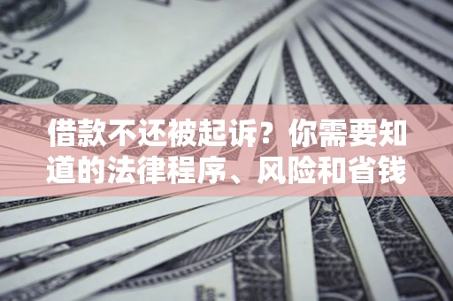 济南借款不还被起诉？你需要知道的法律程序、风险和省钱技巧